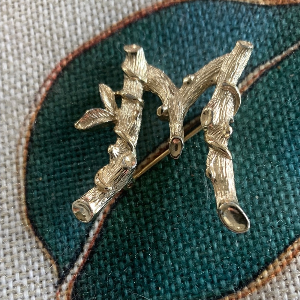 Vintage gold initial costume jewelry